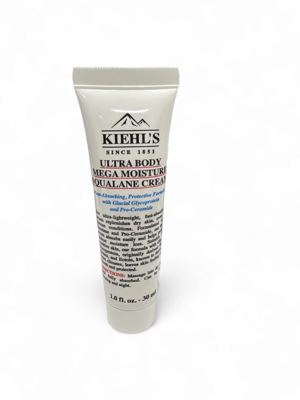 Kiehl's Ultra Body Mega Moisture Squalane Cream 1 oz/ 30 mL Travel Size